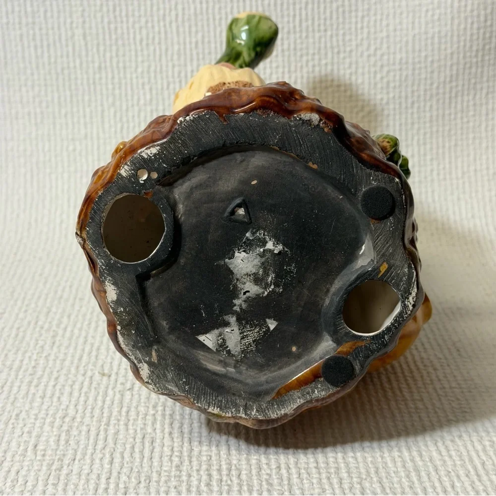 Antique Collectible Monkey Holds Fruits and Water bag.